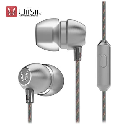 UiiSii HM7 HM9 In-ear Headphones Super Bass Stereo Earphone with Microphone Metal 3.5mm for iPhone /Samsung Phone Go pro MP3