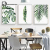 Watercolor Leaves Wall Art Canvas Painting Green Style Plant Nordic Posters And Prints Decorative Picture Modern Home Decoration