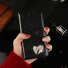 Tikitaka Glitter Crystal Diamond Case For Iphone 6 6S Plus 7 8 Plus Kickstand Flower Wallet Case Coque For Iphone X Xs Funda