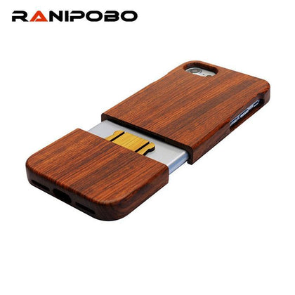 100% Natural Wood Hard Back Case For iPhone 7 6 6S Plus SE 5 5s Real Wooden Walnut Rosewood Bamboo Phone Cases for iPhone7 Cover