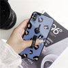 Fashion Leopard Print Phone Cases For Iphone Xs Max Xr X Case For 6S 6 7 8 Plus With Stand Ring Back Cover Luxury 9H Glass Coque
