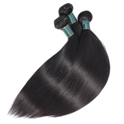 Superfect Straight Hair Bundles With Closure Brazilian Human Hair Weave Bundles With Closure Non Remy Lace Closure With Bundles