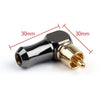 Areyourhop Rca Right Angle Male Plug Jack Copper Audio Video Connector Soldering Adapter 6.0Mm Brass Plated 1/4/10Pcs Connector