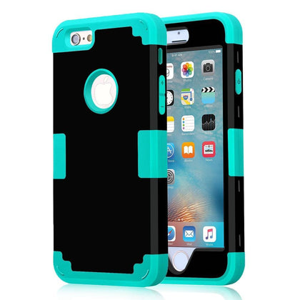 For Apple iPhone 7 Case Shockproof Protect Hybrid Hard Rubber Impact Armor Phone Cases For iPhone 5//5S/5C/SE/6/6S Plus/7 Cover