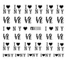 Nail Art Sticker Water Decals Cool English Letter Nails Slider Decorations Accessoires Manicure Foil Adhesive Wraps Polish
