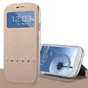 Luxury Smart Touch Slim Stand Flip Case For Samsung Galaxy S3 I9300 Back Cover Bag Terse Leather With Retail Box Window View
