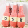 1Pc Play Funny Soft Cute Sound Plush Ice Cream Squeaker Cartoon Animals For Dog Plush Toys Pet Puppy Chew Toy Bottle