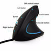Chyi Wired Vertical Mouse Ergonomic 800-1200-2000-3200 Dpi Usb Cable Optical Mice Mause With Mouse Pad Kit For Pc Laptop Desktop