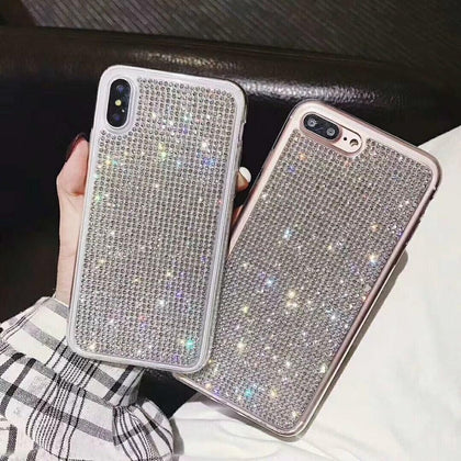 Luxury Rhinestone Case For iPhone XS Max Cover TPU Bling Glitter Soft Case For iPhone 8 Plus 7 8 6 6S XS XR X 10 Fundas EEMIA