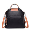 Two Belt New Multifunction Female Backpack Leather Bagpack Travel Bags For Teenager Girls Female Rucksack Shoulder Bag Mochila