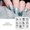 Kads Fashion Design Nail Stamping Plates Nail Art Stamp Template Plate Geometric Image Plate Diy Stamp Nail Stencil Tool Kits