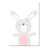 Nditb Cartoon Animal Canvas Painting Nursery Prints Personal Name Custom Poster Wall Picture Nordic Baby Girl Room Decoration