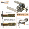 Probrico Stainless Steel Entrance/Privcy/Passage Door Lock Brushed Nickel Door Knob Door Handle Dl8606Sn