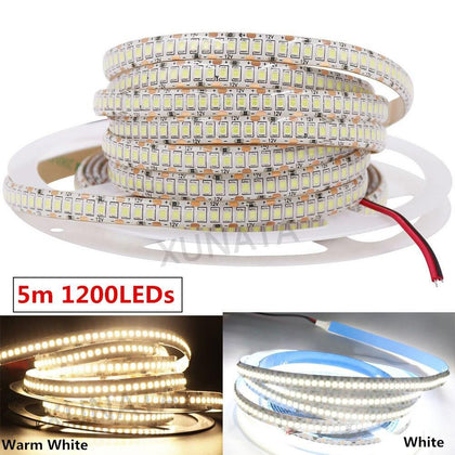 LED Strip 2835 SMD 240LEDs/m 5M 300/600/1200 Leds DC12V High Bright Flexible LED Rope Ribbon Tape Light Warm White / Cold White
