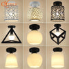 Ceiling Lights Minimalist Retro Ceiling Lamp Glass E27 Industrial Decor  Lamps For Living Room Home Lighting Lustre Luminaria