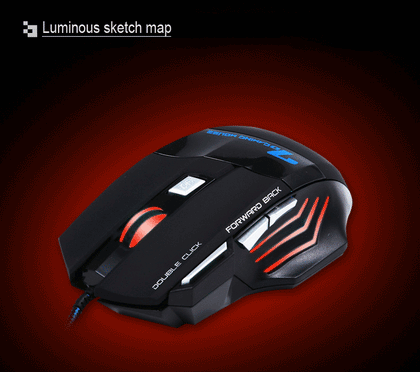 iMice Silent Wired Gaming Mouse Mute 2400DPI Mouse Gamer 7 Button USB Cable Optical Game Computer Mice for Laptop Video Game X7