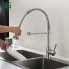 Spring Style Kitchen Faucet Brushed Nickel Faucet Pull Out Torneira All Around Rotate Swivel 2-Function Water Outlet Mixer Tap