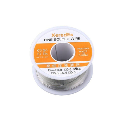Tin lead Rosin Core Solder Wire 0.6mm 0.8mm 1.0mm 2% Flux Reel Welding Solder Wire Welding Soldering Repair Tool Reel Melt Kit
