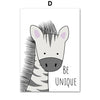 Zebra Hippo Giraffe Lion Crocodile Nursery Wall Art Canvas Painting Nordic Posters And Prints Wall Pictures Baby Kids Room Decor