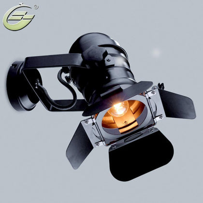 Vintage Mini Wall Lamp Base GU10/E26/E27 Industrial Light Retro Lamp Adjustable 4 Leaf for Coffee Bar Lights Lighting Fixture