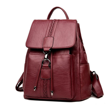 Hot 2018 Casual TIE Women Backpack High Quality Leather Backpacks for Teenage Girls Female School Shoulder Bag Bagpack mochila