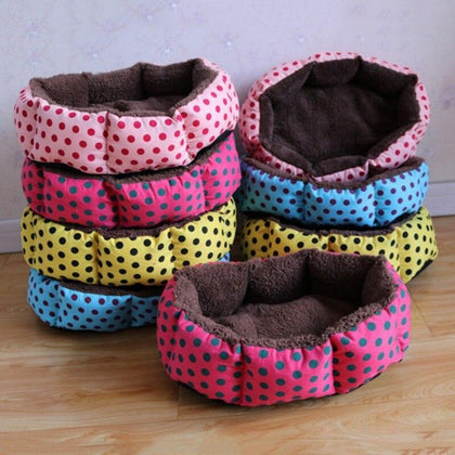 Colorful Leopard Print Pet Cat And Dog Bed Pink Blue Yellowish brown, Deep Pink SIZE S M L XL Puppy House New