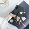 Grey Flower Pattern Phone Case For Iphone Xs Max Xr 6S 7 8 Plus Glass Multicolor Hidden Soft Ring Bracket White Rose Back Cover