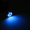 Areyourshop Push Button Switch Mini 4 Pin 12Mm Blue Led Metal Push Button Momentary Switch Waterproo