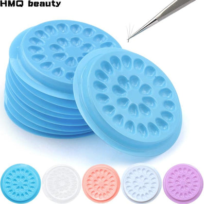 Wholesale Glue Gasket Eyelash glue holder Adhesive Pallet Eyelash Extension glue pads stand on eyelash plastic glue holder