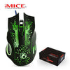 Imice Gaming Mouse Wired Computer Mouse Usb Silent Gamer Mice 5000 Dpi Pc Mause 6 Button Ergonomic Magic Game Mice X9 For Laptop