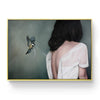 Modern Posters And Prints Flowers Feather Women Print Oil Painting Canvas Wall Art Pictures For Living Room Home Decoration