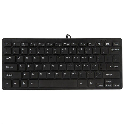 with Thai  Arabic  Russian Hebrew sticker Black Ultra thin Quiet Small Size 78 Keys Mini Multimedia USB Keyboard For Laptop PC