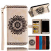 Retro Flip Leather Wallet Phone Case For Iphone X10 8 7 6 6S Plus Cover For Iphonexr Xs Mandala Henna Floral Flower Pattern Capa