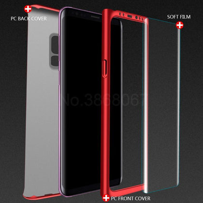 MooPok Luxury 360 Full Protective Phone Case For Samsung Galaxy S10 Plus S10E Cover Case For Galaxy S8 S9 Plus Note 9 With Film