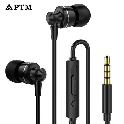 PTM D11 Super Bass Earphone Sport Headphones Noise Canceling With Mic Gaming Headset for Phone Iphone Xiaomi Samsung MP3 Earbuds