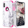 Marble Bumper Case For Iphone X Xs Max Xr 7 6 6S 8 Plus Hard Cover Pc Silicone For Iphone 5 5S Se 360 Case Cute Unicorn 3 In 1