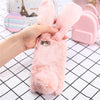 Fashion Fluffy Plush Warm Cell Phone Cases For Iphone Se 5 5S Cases Fur Rabbit Diamond Cover Soft Tpu Fundas Coque For Iphone 5