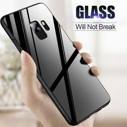 ZNP Luxury Back Glass Cover Case For Samsung Galaxy S9 S8 Plus Tempered Glass Phone Cases For Samsung Note 8 S7 Edge S8 S9 Case