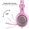 Somic G951S Ps4 Pink Cat Ear Noise Cancelling Headphones 3.5Mm Plug Girl Kids Gaming Headset With Microphone For Phone