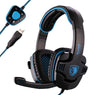 Sades Sa901 Sa-901 Gaming Headset 7.1 Surround Usb Headphone With Microphone Noise Cancelling Mic For Computer Laptop Pc Gamer