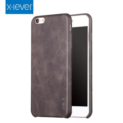 X-Level Luxury PU Leather Case For iPhone 8 7 Plus 6 6S Plus 5 5S SE Back Cover for iPhone SE 5S 5 6 6S 7 8 Plus Vintage Cases