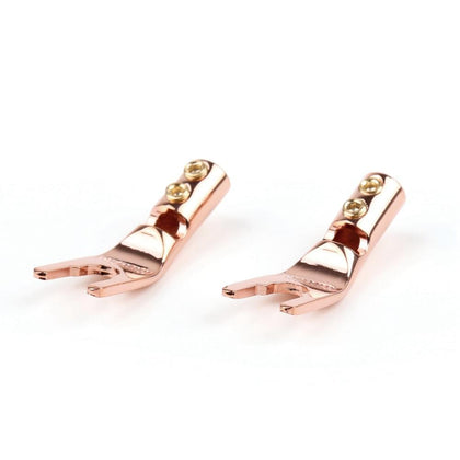 Areyourshop 2 / 10 Pcs Red Copper Speaker Cable Spade Connector Terminal Plug Connector Wholesale Connector 