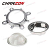 1 Set 44Mm Led Lens Optical Glass 60 Degree + 50Mm Reflector Collimator + Fixed Bracket For 20W 30W 50W 100W High Power Cob Chip (1 Set)