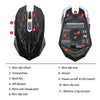 Rechargeable Breathing Led Wireless Gaming Mouse Usb 2.4Ghz 2000 Dpi Gamer Optical 10M Muoses For Pc Desktop Laptop Computer (Black)