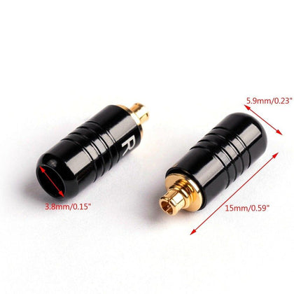 Areyourshop 1Pair Earphone DIY Pin Connector Plug For MMCX UE900 SE535 SE215 Barb 4mm Black Hot Sale Plug Jack