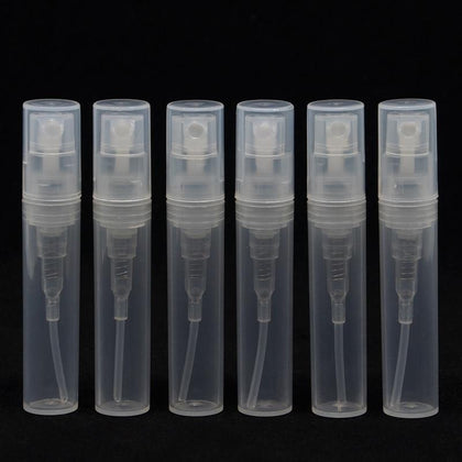 Free Shipping ( 7pcs/lot) Empty 2ml 3ML 4ML 5ML mini plastic spray perfume bottle, small promotion sample perfume atomizer