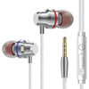 Ptm M5 Headphones Professional In-Ear Earphone Metal Heavy Bass Noise Canceling Earbuds Headset With Microphone For Mobile Phone