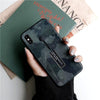 Cool Army Green Camouflage Phone Cases For Iphone Xr Xs Max 6S 7 8Plus Tempered Glass Finger Ring Hide Kickstand Retro Back Cove