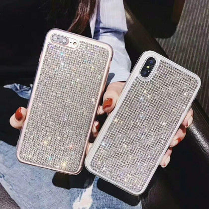 Luxury Rhinestone Case For iPhone XS Max Cover TPU Bling Glitter Soft Case For iPhone 8 Plus 7 8 6 6S XS XR X 10 Fundas EEMIA