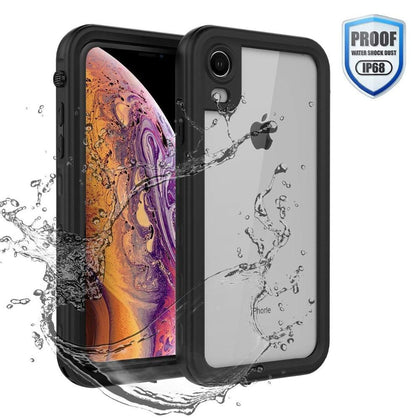 Waterproof Case for iPhone XR X XS Max 6 6S 7 8 Plus 360 Full-Body Rugged Clear Back Case Cover with Screen Protector Film